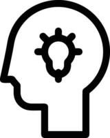 Brain idea symbol icon vector image. Illustration of the creative intelligence think design image. EPS 10