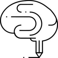 Brain idea symbol icon vector image. Illustration of the creative intelligence think design image. EPS 10