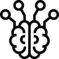 Brain idea symbol icon vector image. Illustration of the creative intelligence think design image. EPS 10