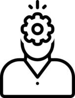 Brain idea symbol icon vector image. Illustration of the creative intelligence think design image. EPS 10