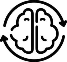 Brain idea symbol icon vector image. Illustration of the creative intelligence think design image. EPS 10