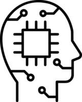 Brain idea symbol icon vector image. Illustration of the creative intelligence think design image. EPS 10