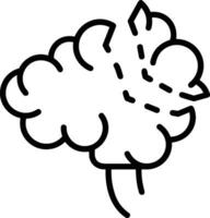 Brain idea symbol icon vector image. Illustration of the creative intelligence think design image. EPS 10