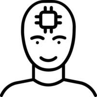 Brain idea symbol icon vector image. Illustration of the creative intelligence think design image. EPS 10