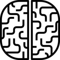 Brain idea symbol icon vector image. Illustration of the creative intelligence think design image. EPS 10