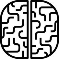 Brain idea symbol icon vector image. Illustration of the creative intelligence think design image. EPS 10