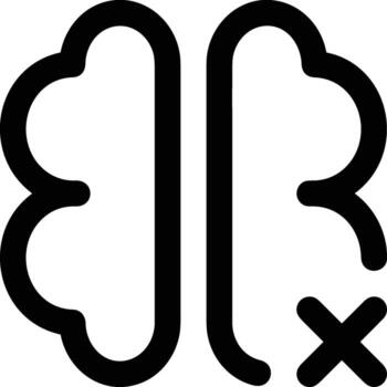 Brain idea symbol icon vector image. Illustration of the creative intelligence think design image. EPS 10