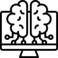 Brain idea symbol icon vector image. Illustration of the creative intelligence think design image. EPS 10