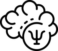 Brain idea symbol icon vector image. Illustration of the creative intelligence think design image. EPS 10