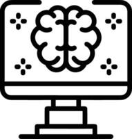 Brain idea symbol icon vector image. Illustration of the creative intelligence think design image. EPS 10