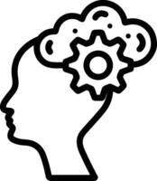 Brain idea symbol icon vector image. Illustration of the creative intelligence think design image. EPS 10