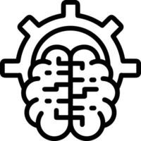 Brain idea symbol icon vector image. Illustration of the creative intelligence think design image. EPS 10