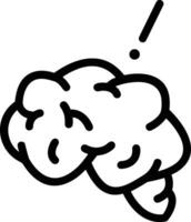 Brain idea symbol icon vector image. Illustration of the creative intelligence think design image. EPS 10