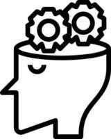 Brain idea symbol icon vector image. Illustration of the creative intelligence think design image. EPS 10