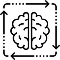 Brain idea symbol icon vector image. Illustration of the creative intelligence think design image. EPS 10