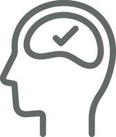 Brain idea symbol icon vector image. Illustration of the creative intelligence think design image. EPS 10