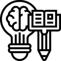 Brain idea symbol icon vector image. Illustration of the creative intelligence think design image. EPS 10