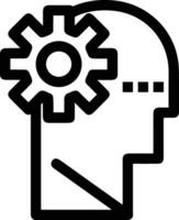 Brain idea symbol icon vector image. Illustration of the creative intelligence think design image. EPS 10