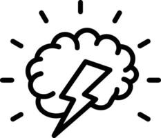 Brain idea symbol icon vector image. Illustration of the creative intelligence think design image. EPS 10