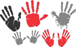 set of hand sillhouette vector