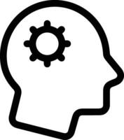 Brain idea symbol icon vector image. Illustration of the creative intelligence think design image. EPS 10