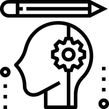 cerebro idea símbolo icono vector imagen. ilustración de el creativo inteligencia pensar diseño imagen. eps 10