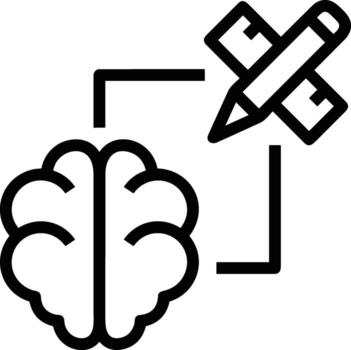 Brain idea symbol icon vector image. Illustration of the creative intelligence think design image. EPS 10