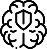 Brain idea symbol icon vector image. Illustration of the creative intelligence think design image. EPS 10