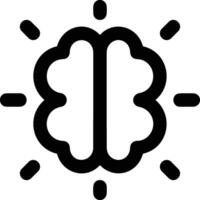 Brain idea symbol icon vector image. Illustration of the creative intelligence think design image. EPS 10