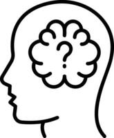 Brain idea symbol icon vector image. Illustration of the creative intelligence think design image. EPS 10