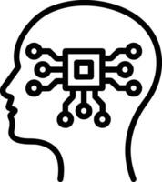 Brain idea symbol icon vector image. Illustration of the creative intelligence think design image. EPS 10