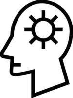 Brain idea symbol icon vector image. Illustration of the creative intelligence think design image. EPS 10