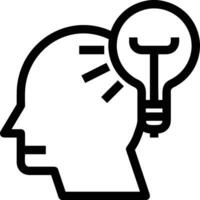 Brain idea symbol icon vector image. Illustration of the creative intelligence think design image. EPS 10