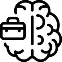 Brain idea symbol icon vector image. Illustration of the creative intelligence think design image. EPS 10