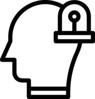 Brain idea symbol icon vector image. Illustration of the creative intelligence think design image. EPS 10