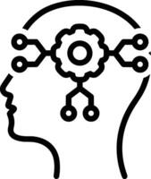 Brain idea symbol icon vector image. Illustration of the creative intelligence think design image. EPS 10