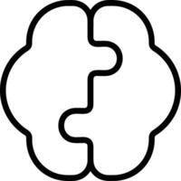 Brain idea symbol icon vector image. Illustration of the creative intelligence think design image. EPS 10