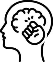 Brain idea symbol icon vector image. Illustration of the creative intelligence think design image. EPS 10