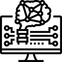 Brain idea symbol icon vector image. Illustration of the creative intelligence think design image. EPS 10