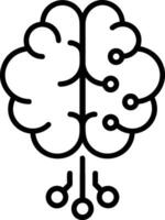 Brain idea symbol icon vector image. Illustration of the creative intelligence think design image. EPS 10