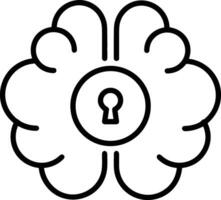 Brain idea symbol icon vector image. Illustration of the creative intelligence think design image. EPS 10