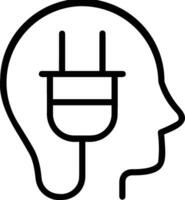 Brain idea symbol icon vector image. Illustration of the creative intelligence think design image. EPS 10