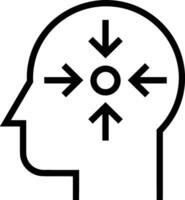 Brain idea symbol icon vector image. Illustration of the creative intelligence think design image. EPS 10