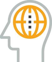 Brain idea symbol icon vector image. Illustration of the creative intelligence think design image. EPS 10