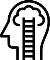 Brain idea symbol icon vector image. Illustration of the creative intelligence think design image. EPS 10