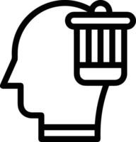 Brain idea symbol icon vector image. Illustration of the creative intelligence think design image. EPS 10