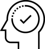 Brain idea symbol icon vector image. Illustration of the creative intelligence think design image. EPS 10