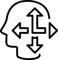 Brain idea symbol icon vector image. Illustration of the creative intelligence think design image. EPS 10