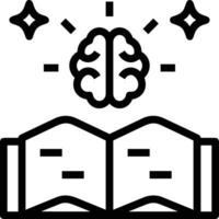 Brain idea symbol icon vector image. Illustration of the creative intelligence think design image. EPS 10