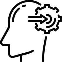 Brain idea symbol icon vector image. Illustration of the creative intelligence think design image. EPS 10